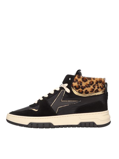 Sneakers alte in camoscio e tessuto ARCHIVIO,22 | STEPONE MIDDLE 626NERO